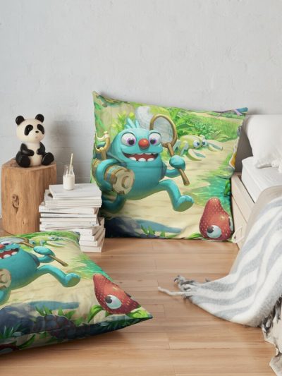 Original Bugsnax Game Throw Pillow Official Bugsnax Merch