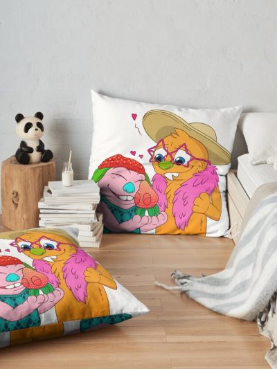 Bugsnax Gramble X Wiggle Throw Pillow Official Bugsnax Merch