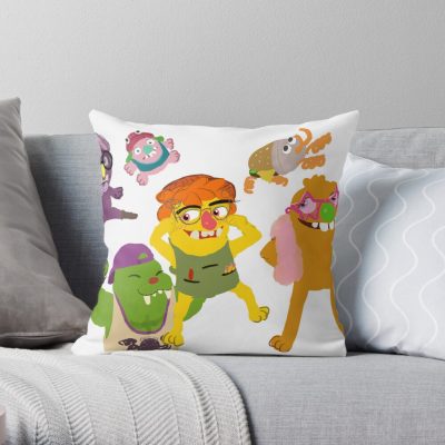 Hello Bugsnax Enjoyers Throw Pillow Official Bugsnax Merch