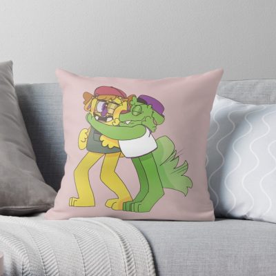 Bugsnax Chandlo Funkbun And Snorpy Fizzlebean Premium Throw Pillow Official Bugsnax Merch