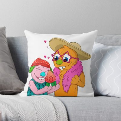 Bugsnax Gramble X Wiggle Throw Pillow Official Bugsnax Merch