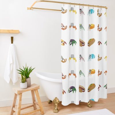 Bugsnax - Fast Food Pack Shower Curtain Official Bugsnax Merch