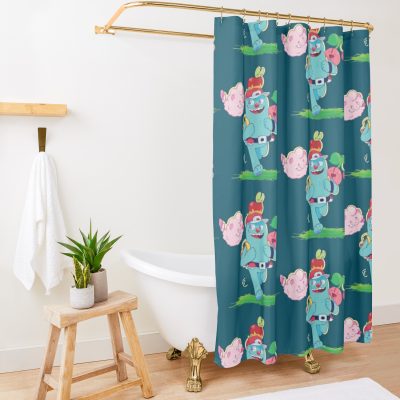 Bugsnax Filbo Shower Curtain Official Bugsnax Merch