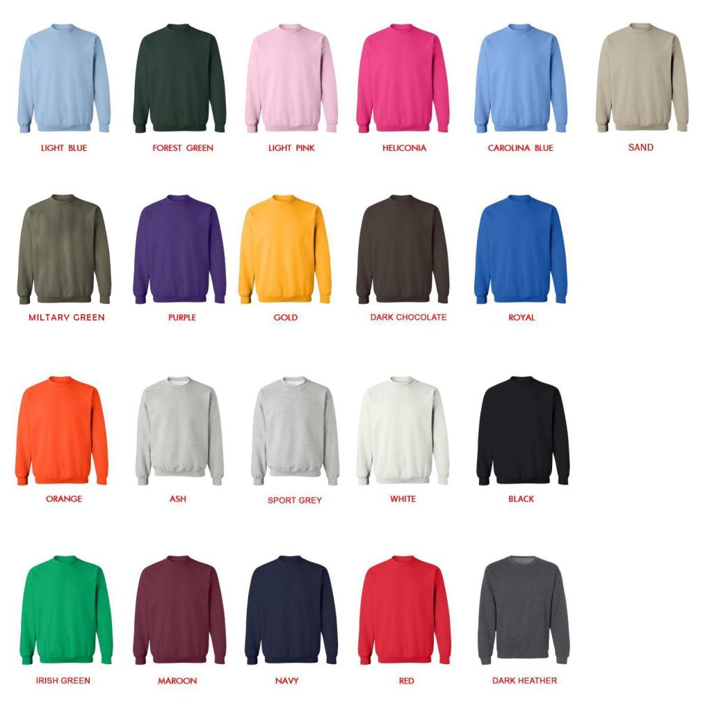 sweatshirt color chart - Bugsnax Shop